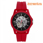 A¦X ARMANI EXCHANGE Men´s Automatic in Red Case with Red Silicone Strap Watch, 42mm