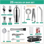 Prep & Savour 25 Piece Stainless Steel Bar Tool Set