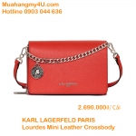 KARL LAGERFELD PARIS Lourdes Mini Leather Crossbody