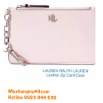 LAUREN RALPH LAUREN Leather Zip Card Case