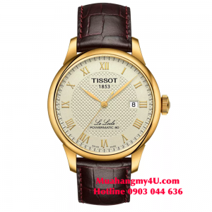 TISSOT Men´s Swiss Automatic Le Locle Brown Leather Strap Watch 40mm
