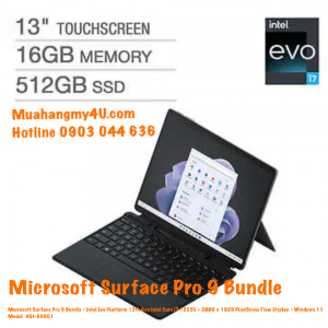 Microsoft Surface Pro 9 Bundle - Intel Evo Platform 12th Gen Intel Core i7-1255U - 2880 x 1920 PixelSense Flow Display - Windows 11