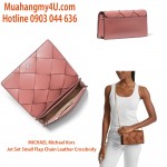 New! MICHAEL Michael Kors Jet Set Small Flap Chain Leather Crossbody