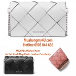 New! MICHAEL Michael Kors Jet Set Small Flap Chain Leather Crossbody