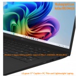 LG gram 17" Copilot+ PC, Thin and Lightweight Laptop, Windows 11 Home, Intel Evo Edition - Intel Core Ultra 7, 32GB RAM, 2TB SSD, Black