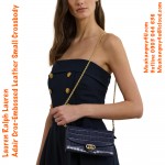 Lauren Ralph Lauren Adair Croc-Embossed Leather Small Crossbody