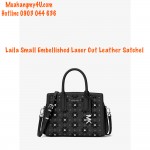 Michael Kors - Laila Small Embellished Laser Cut Leather Satchel