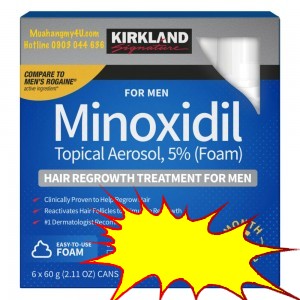 Kirkland Signature Hair Regrowth Treatment Minoxidil Foam for Men, 2.11 oz, 6-count
