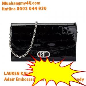 LAUREN RALPH LAUREN Adair Embossed Leather Small Crossbody