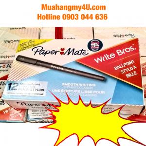 Hộp 12 cây bút bi nắp đậy Paper Mate® Write Bros. 1.0mm - Mỹ