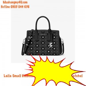 Michael Kors - Laila Small Embellished Laser Cut Leather Satchel