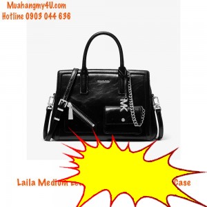 Michael Kors - Laila Medium Leather Satchel with Card Case