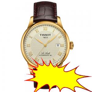 TISSOT Men´s Swiss Automatic Le Locle Brown Leather Strap Watch 40mm